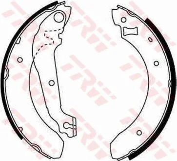 Тормозные колодки барабанные FORD (Europe) - PANTHER - TVR Sierra / Sierra Sapphire / Kallista / S / Tasmin TRW GS6207