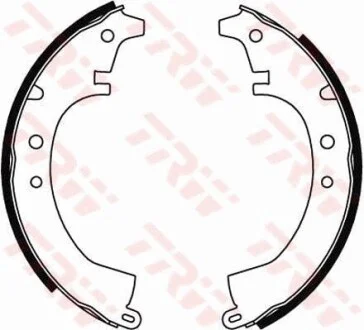 Тормозные колодки барабанные DAIHATSU - TOYOTA Charmant / Carina / Celica / Chaser / Corolla / Corolla Coupe / C TRW GS8047
