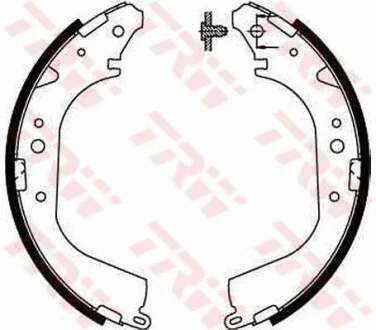 Тормозные колодки барабанные NISSAN - TOYOTA Patrol 260 (Ebro) / Patrol GR / Landcruiser / Landcruiser 400 TRW GS8502