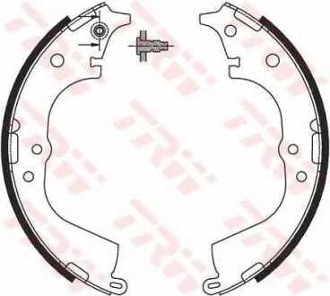 Тормозные колодки барабанные TOYOTA / VW Hiace / Hilux / Taro TRW GS8693 (фото 1)