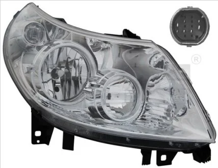 Фара прав (H1/H7, електричн, з мотором) CITROEN JUMPER II FIAT DUCATO PEUGEOT BOXER 04.06-12.10 TYC 20-11333-05-2