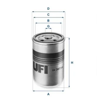 Фiльтр паливний iveco 70-16, 83-92 UFI 2430700