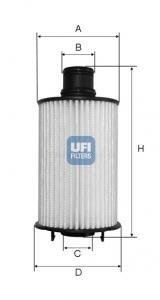 Масляний фільтр UFI 25.073.02