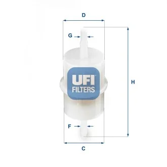 Комплект паливних фільтрів (12шт) UFI 31.001.00