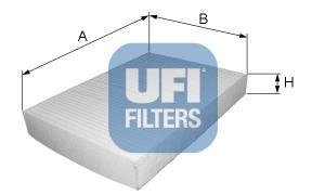 Фільтр, повітря у внутрішній простір UFI 53.002.00 (фото 1)