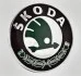 Емблема передня Skoda Octavia А5, Fabia 2, Superb, Roomster, Yeti (діаметр 88 мм) 3U0853621BMEL