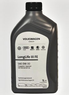 Олія моторна LongLife III FE 0W-30 (1 л) VAG GS55545M2 (фото 1)