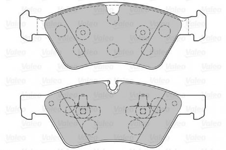 Гальмівні колодки дискові MERCEDES GL-Class/M-Glass/R-Class "3,0-5,0 "F "05>> Valeo 301107 (фото 1)