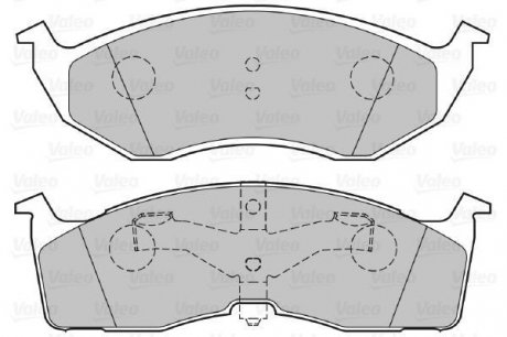 Тормозные колодки дисковые CHRYSLER Vision/Voyager "2,0-3,8 "F "93-01 Valeo 301556