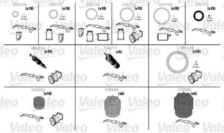 Комплект запчастин системи кондиціювання PSA Valeo 509203 (фото 1)