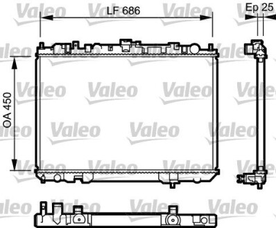 Радиатор системы охлаждения Valeo 735081