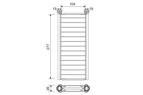 Радіатор пічки Valeo 811585