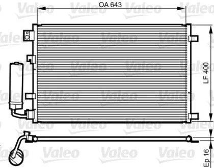 Радіатор кондиціонера Valeo 814008