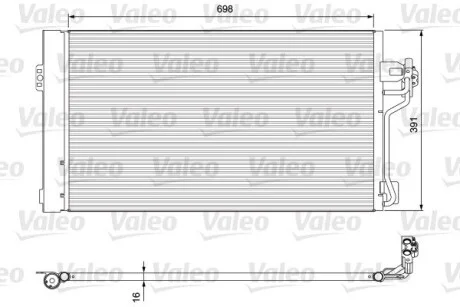 Конденсатор кондицiонера MERCEDES Viano "2,0-3,7 "03>> Valeo 814391