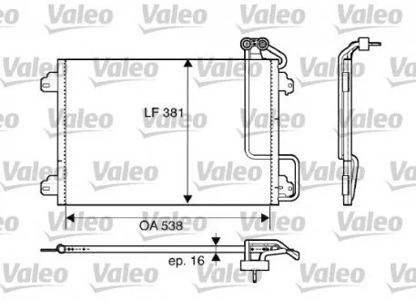 Конденсатор кондиционера PEUGEOT Partner (пр-во VALEO) Valeo 817508