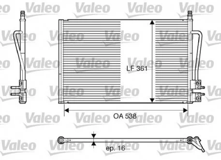 Радиатор кондиционера FORD Fusion 1.6D Valeo 817664