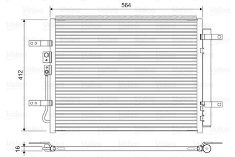 Конденсатор кондиціонера HYUNDAI IONIQ Valeo 822628 (фото 1)