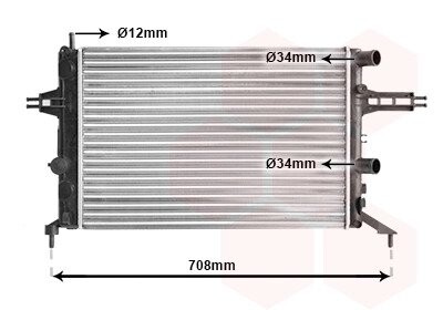 Радиатор ASTRA G 1.2 MT -AC 98-04 Van Wezel 37002257 (фото 1)