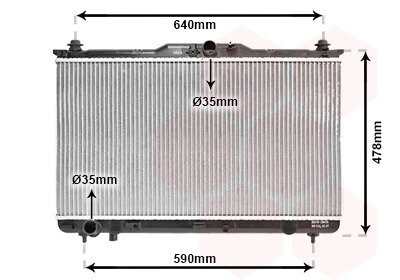 Радиатор охлождения SANTA FE 20TD MT 03-06 Van Wezel 82002113