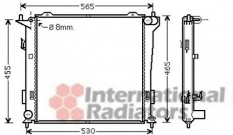 Радиатор охлаждения Hyundai I30 09-/Kia Ceed 06- Van Wezel 82002181 (фото 1)