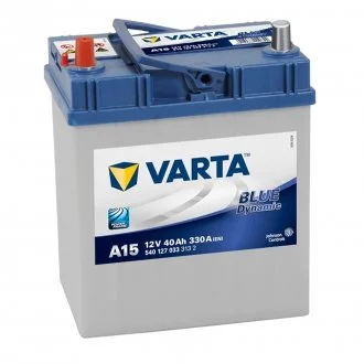 Акумулятор BLUE DYNAMIC 40Ah, EN 330, лівий "+" 187x127x228 (ДхШхВ) | 6СТ-40 Аз (A15) VARTA 540 127 033