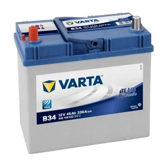 Акумулятор BLUE DYNAMIC 45Ah, EN 330, лівий"+" 238х129х227 (ДхШхВ) | 6СТ-45 Аз (B34) VARTA 545 158 033