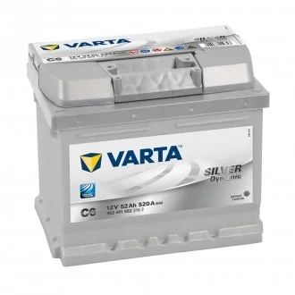 Акумулятор 52Ah-12v SD(C6) (207х175х175),R,EN520 VARTA 552.401.052