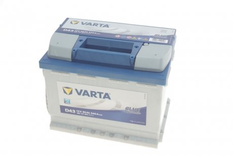 Аккумулятор батарея АКБ D43 BLUE DYNAMIC 60 А * ч +/- 540A VARTA 5601270543132 (фото 1)