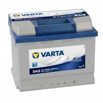 Акумулятор BLUE DYNAMIC 60Ah, EN 540, лівий "+" 242x175x190 (ДхШхВ) | 6СТ-60 Аз (D43) VARTA 560 127 054