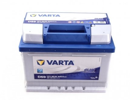 Аккумулятор батарея АКБ D59 BLUE DYNAMIC 60 А * ч - / + 540A VARTA 5604090543132 (фото 1)