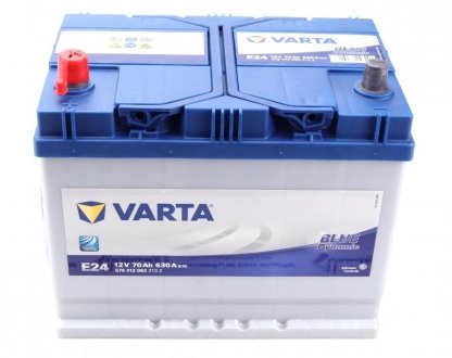 Аккумулятор батарея АКБ E24 BLUE DYNAMIC 70 А * ч +/- 630A VARTA 5704130633132 (фото 1)
