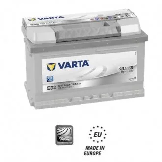 Акумулятор 74Ah-12v SD(E38) (278x175x175),R,EN750 VARTA 574 402 075
