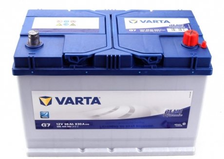 Акумулятор батарея АКБ G7 BLUE DYNAMIC 95 А*год - / + 830A VARTA 5954040833132 (фото 1)