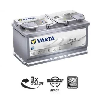 Акумулятор 95Ah-12v Silver Dynamic AGM (G14) (353х175х190),R,EN850 VARTA 595 901 085