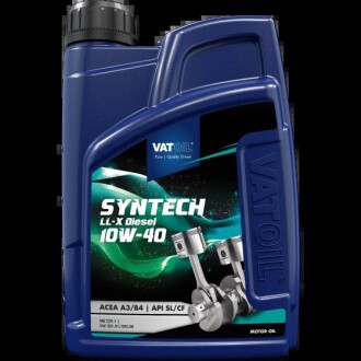 Моторна олива SynTech Diesel LL-X 10W40 / 1л. / (ACEA A3/B4, API SL/CF) VATOIL 50782