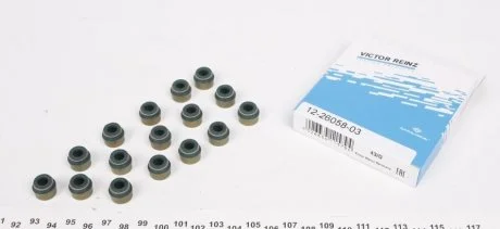 Комплект сальников клапана AUDI / FIAT / BMW / PEUGEOT / RENAULT / VOLVO / VW 80,100, A6, A8,3 (E30, E36) VICTOR REINZ 122605803