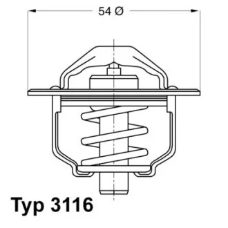 Термостат Fiat Lancia Renault WAHLER 311682D