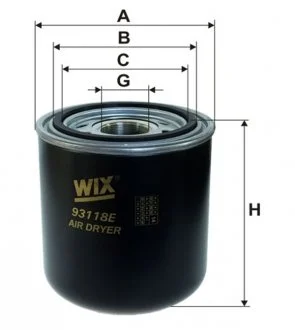Фото 1 - фильтр осушителя воздуха WIX FILTERS 93118E Фильтр осушителя воздуха WIX FILTERS 93118E (фото 1)
