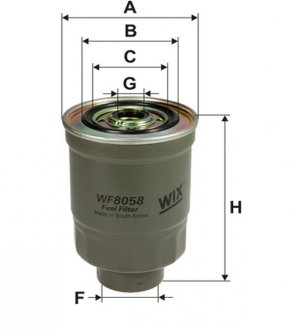 Фильтр топливный MITSUBISHI /PP852 WIX FILTERS WF8058 (фото 1)