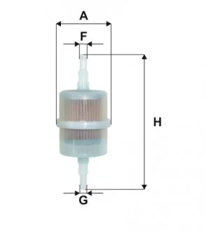 Фильтр топливный универс. диам. 6-8мм /PS822 WIX FILTERS WF8127