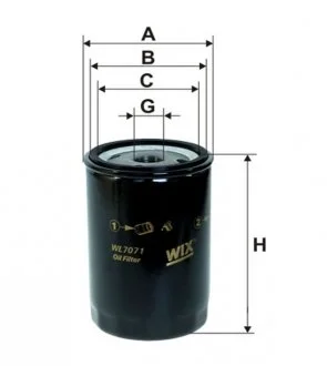 Фильтр масляный двигателя AUDI, VW /OP526/1 WIX FILTERS WL7071