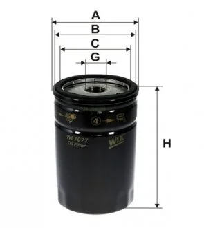 Фильтр масляный двигателя FORD /OP532/1 WIX FILTERS WL7077
