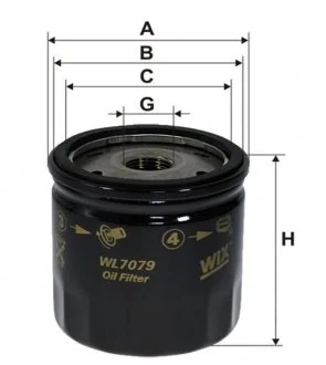Фильтр масляный двигателя FIAT OP534/ WIX FILTERS WL7079