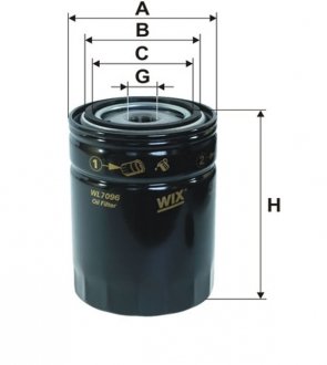 Фильтр масляный двигателя DAF (TRUCK) /OP549 WIX FILTERS WL7096 (фото 1)