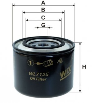 Фільтр масляний WIX FILTERS WL7125 (фото 1)