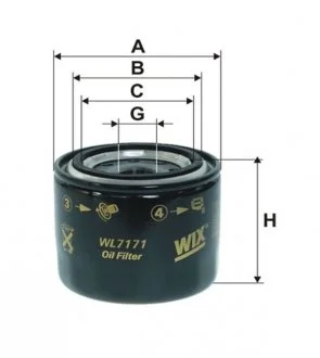 Фильтр масляный двигателя OPEL, KIA, MITSUBISHI /OP617 WIX FILTERS WL7171