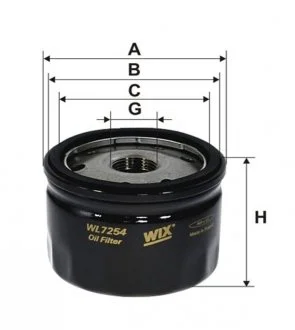Фильтр масляный (применимость renault dacia) WIX FILTERS WL7254