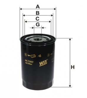 Фільтр масляний WIX FILTERS WL7260 (фото 1)