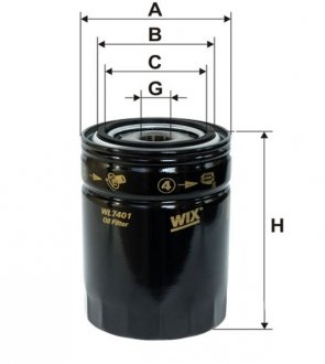 Фільтр масляний WIX FILTERS WL7401 (фото 1)