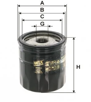 Фильтр масляный двигателя FORD FOCUS III, KUGA II 2.0 TDCI 14- WIX FILTERS WL7524